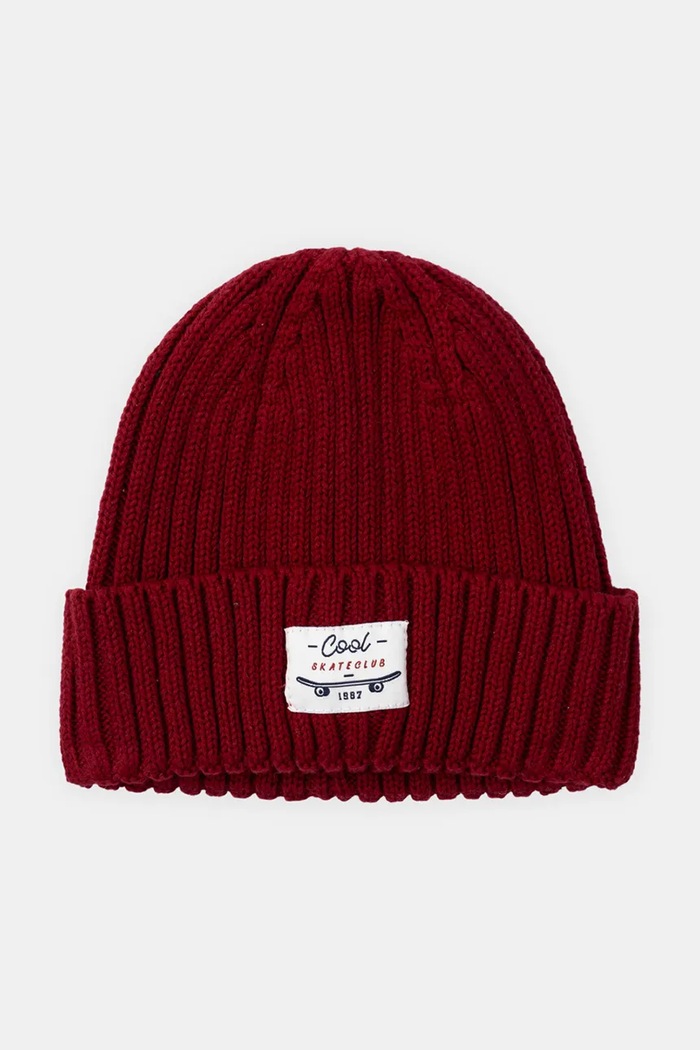 Sergent Major Czapka beanie dziecięca bawełniana 26H4PGK4BON bordowy AW26