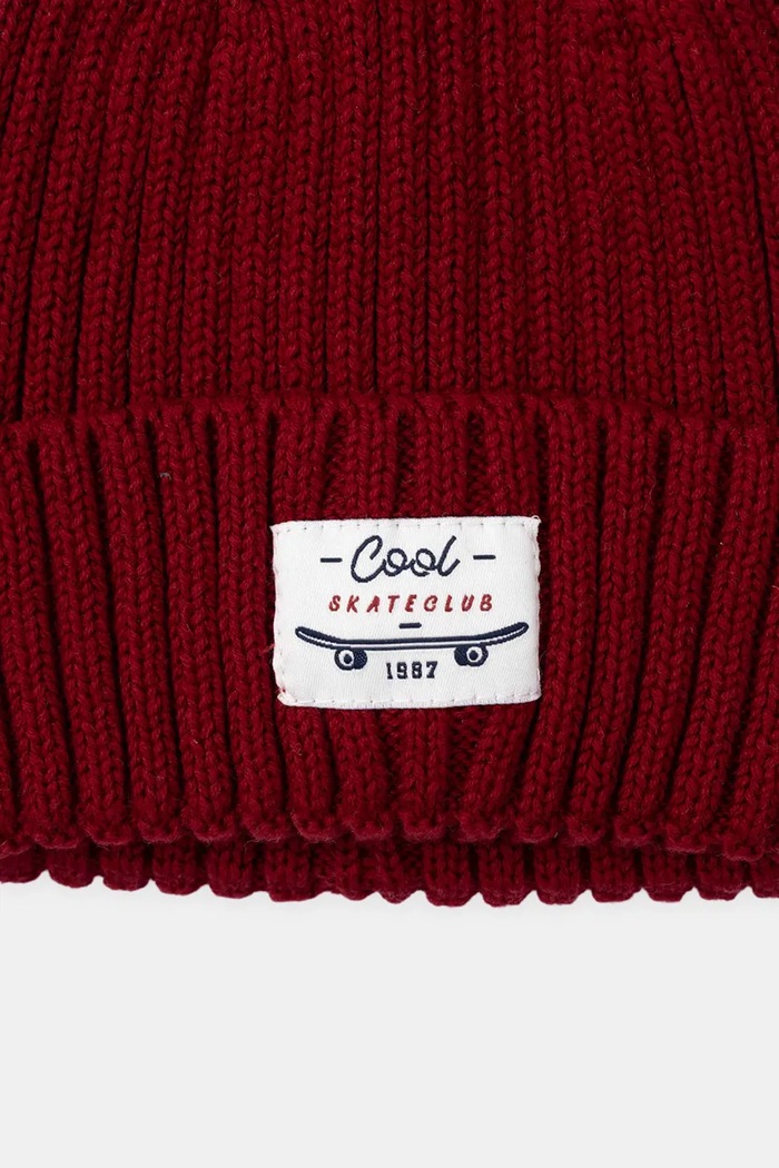 Czapka beanie dziecięca bawełniana Sergent Major 26H4PGK4BON bordowy