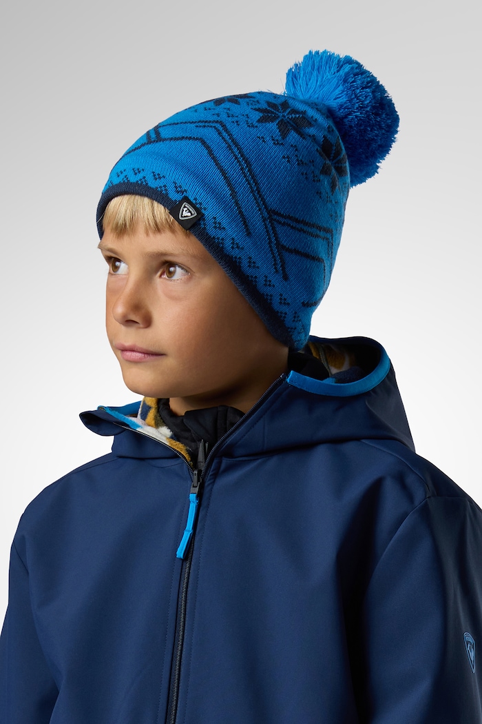 Chłopiec Rossignol Czapka z pomponem dziecięca OM BEANIE RLPYH06 niebieski