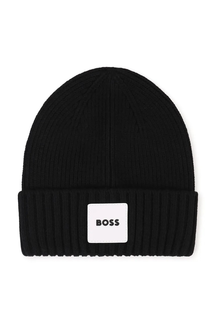 BOSS Pletená čepice dětská černá J53575