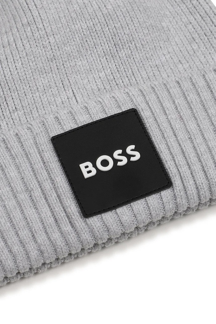 CHLAPEC BOSS Pletená čepice dětská J53629.54.56 šedá
