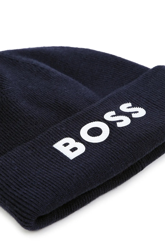 CHLAPEC BOSS Pletená čepice dětská s viskózou J53584.52.54 námořnická modř