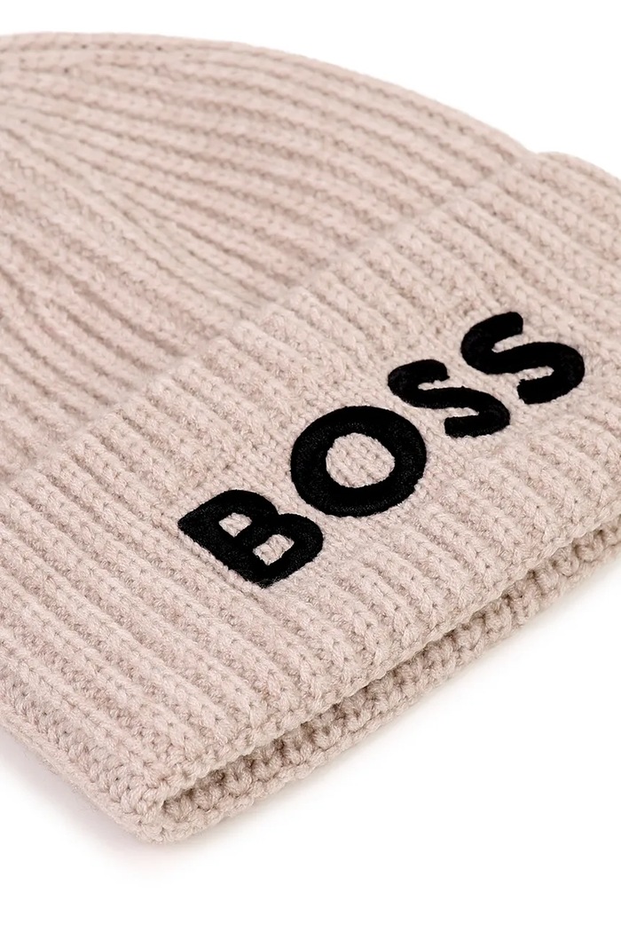 CHLAPEC BOSS Pletená čepice dětská J53585.54.56 béžová