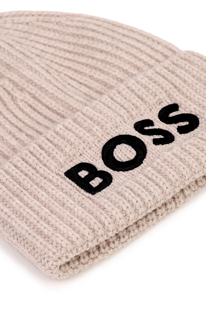 Chłopiec BOSS Czapka beanie dziecięca J53585.56.58 beżowy