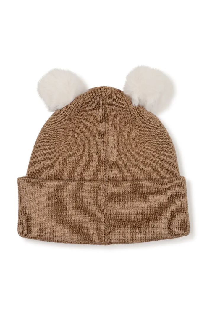 BOSS Čepice s bambulí dětská J53567 hnědá AW26