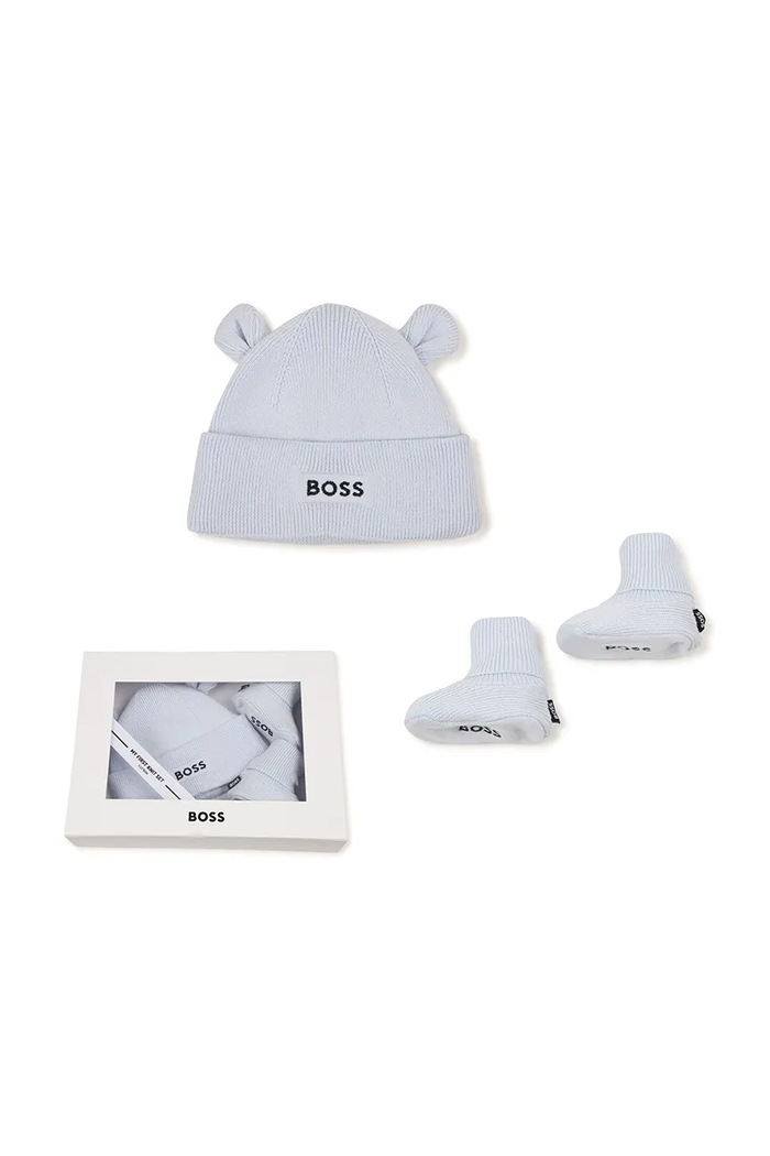 BOSS Σκούφος βρεφικός βαμβακερός μπλε J53569.60.81