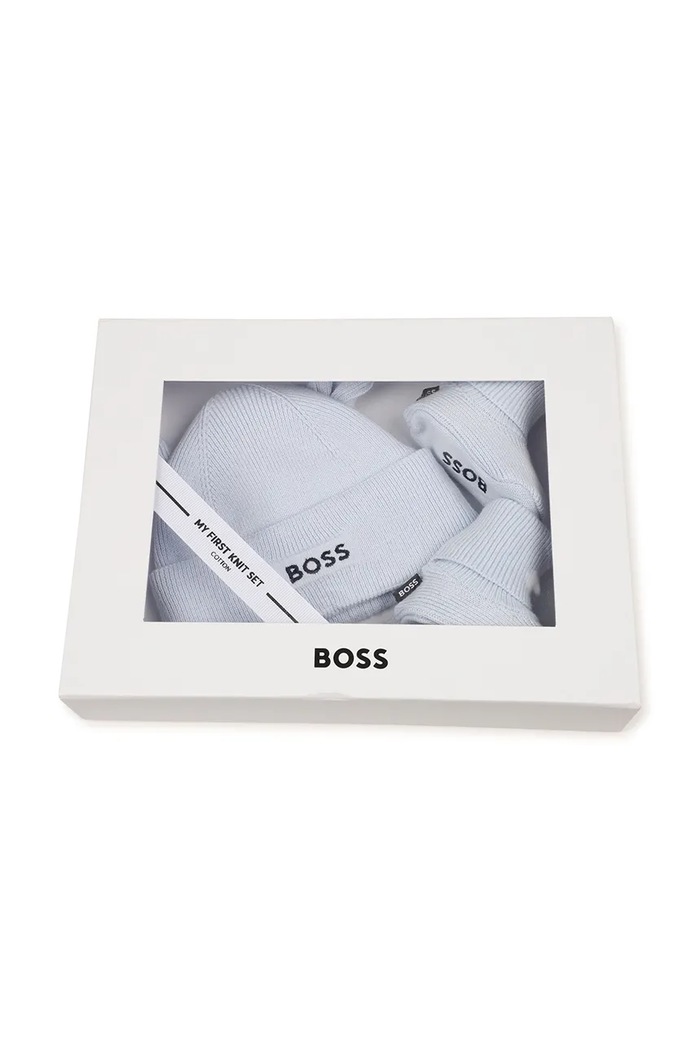 Σκούφος βρεφικός βαμβακερός BOSS J53569.60.81 μπλε