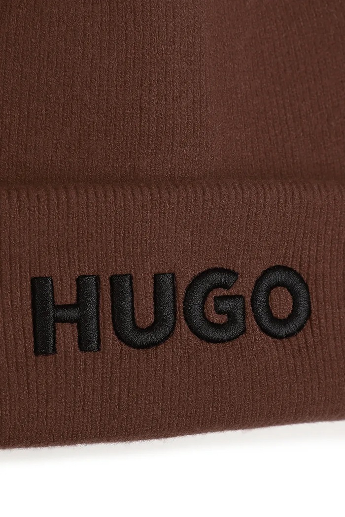 Chłopiec HUGO Czapka beanie dziecięca G01315.52.54 brązowy