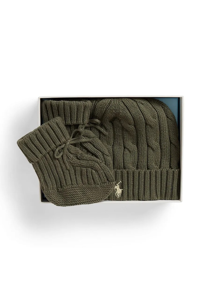Polo Ralph Lauren set dojčenský bavlnený 320P01426506 zelená AW26