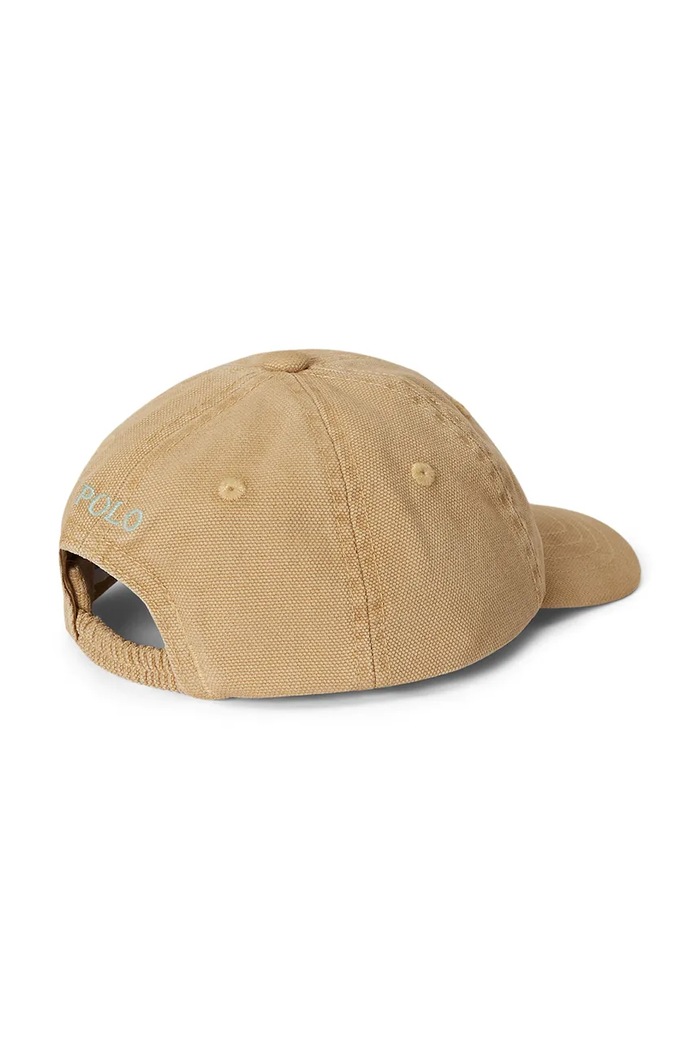 Polo Ralph Lauren czapka z daszkiem dziecięca bawełniana 320B19185001 brązowy AW26