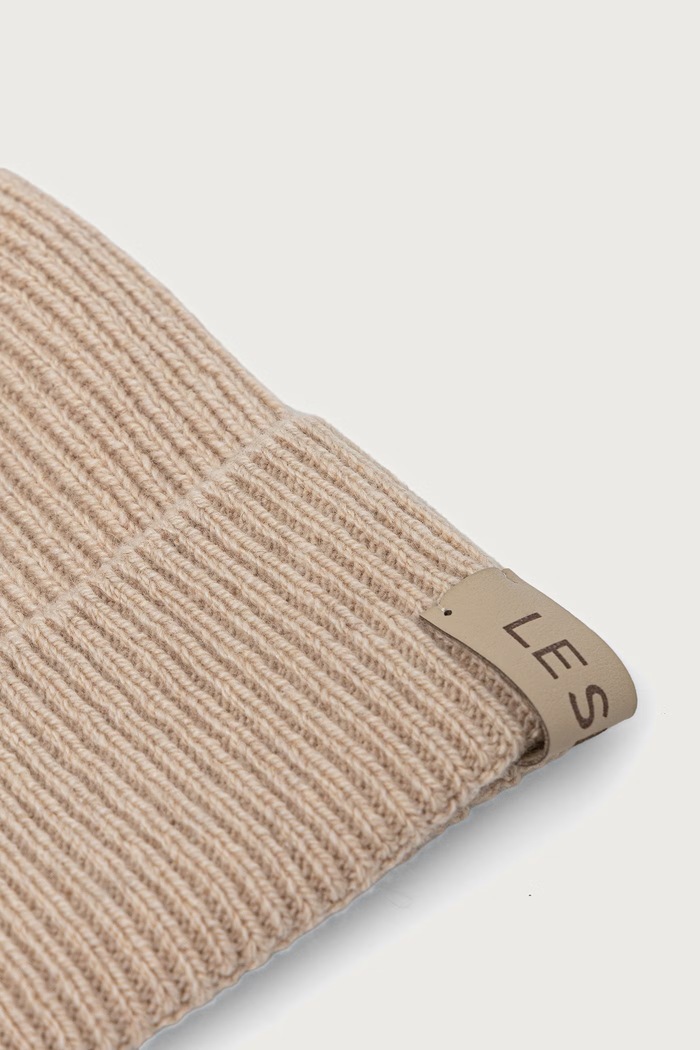 LE SH KA headwear LE SH KA čiapka beanie dámska vlnená Beige Cashnere Hat BeigeCashnereHat béžová AW26