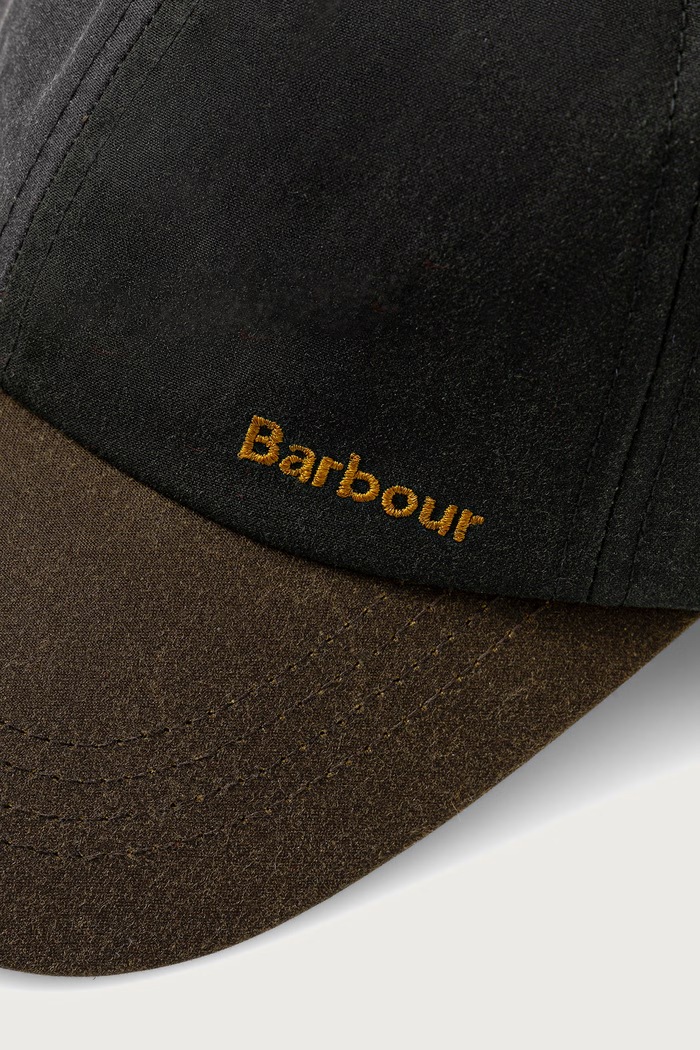 Barbour Czapka z daszkiem bawełniana damska LHA0656SG51 zielony AW26