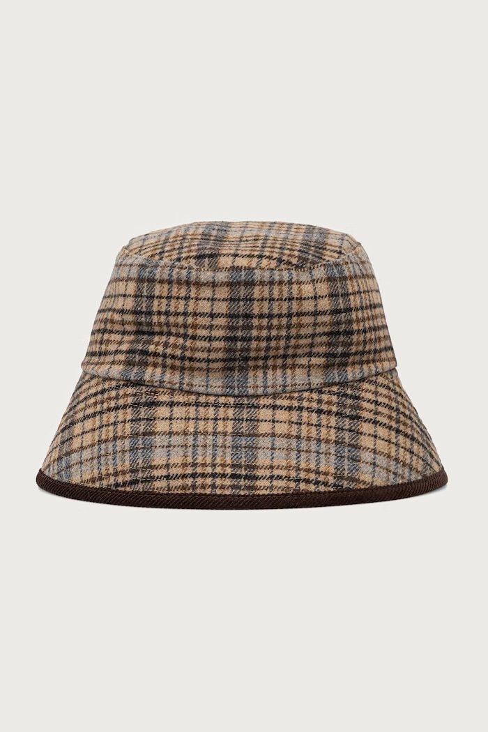 Pedro del Hierro Kapelusz bucket dwustronny damski 4964487 brązowy AW26