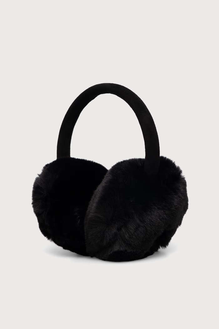 U.S. Polo Assn. Nauszniki Faux Fur and Suede czarny WUP2764