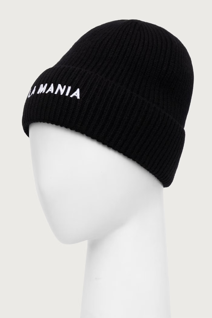 La Mania Czapka damska wełniana STOCKHOLM STOCKHOLM czarny AW26