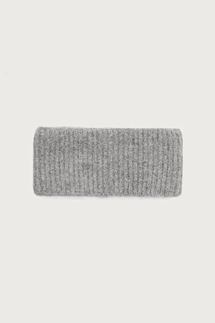 Le Privé Opaska na głowę damska z dodatkiem kaszmiru LE HEADBAND GRIS szary LP00869