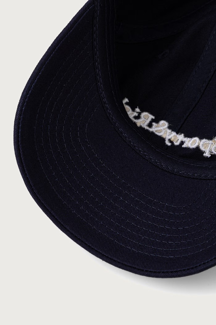 Serif Logo berretto con visiera in cotone da donna Sporty & Rich AC04084300BL106 blu navy