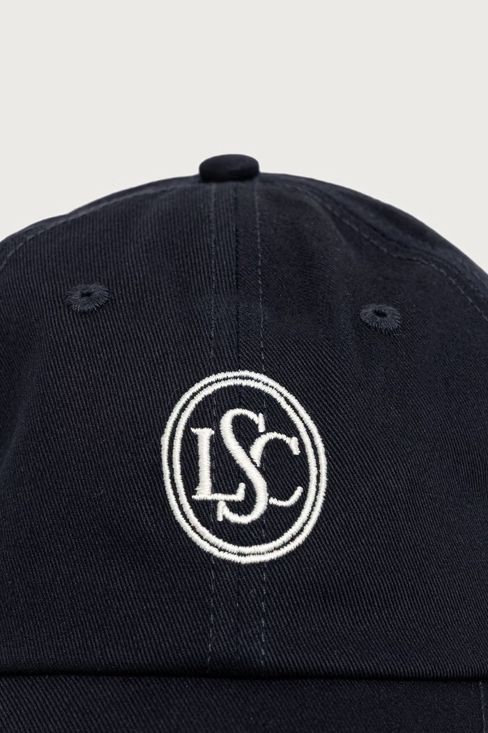 Le Privé Czapka z daszkiem damska bawełniana VARSITY CAP LP00698 granatowy AW26