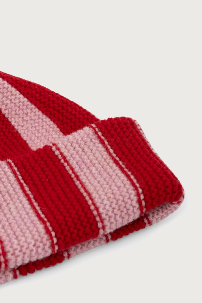 Akcesoria Cloimh Czapka z pomponem damska wełniana FW26.SWPCB czerwony