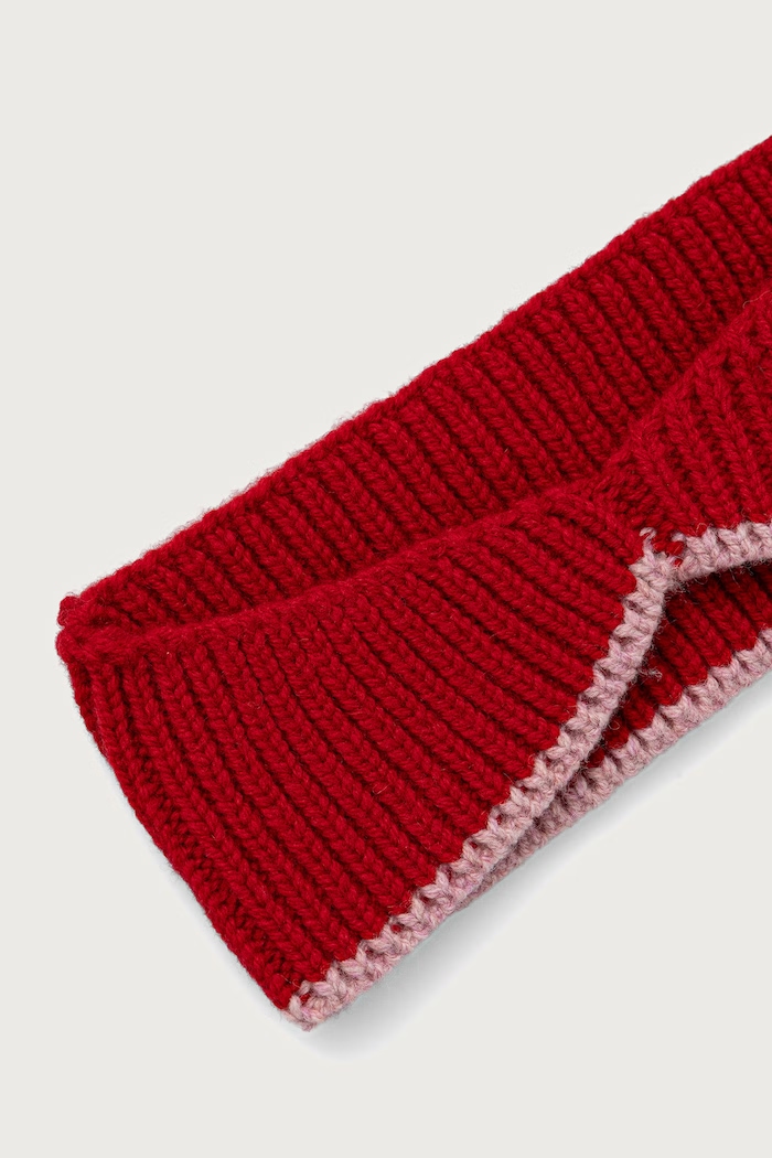 Cloimh Opaska na głowę damska wełniana FW26.WHB czerwony AW26