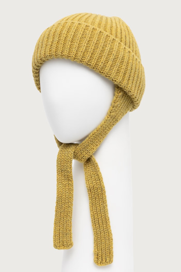 Akcesoria Cloimh Czapka damska wełniana FW26.WEFH żółty