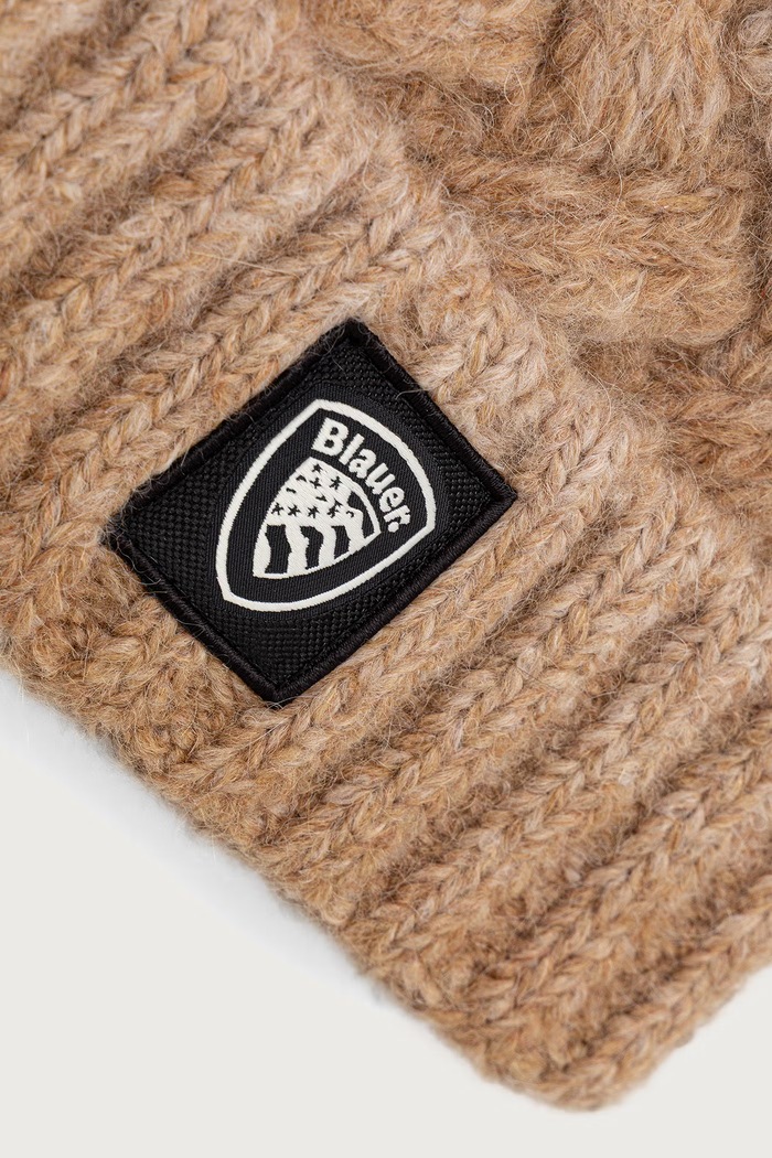 Blauer Czapka damska z wełną BLDA05566 beżowy AW26