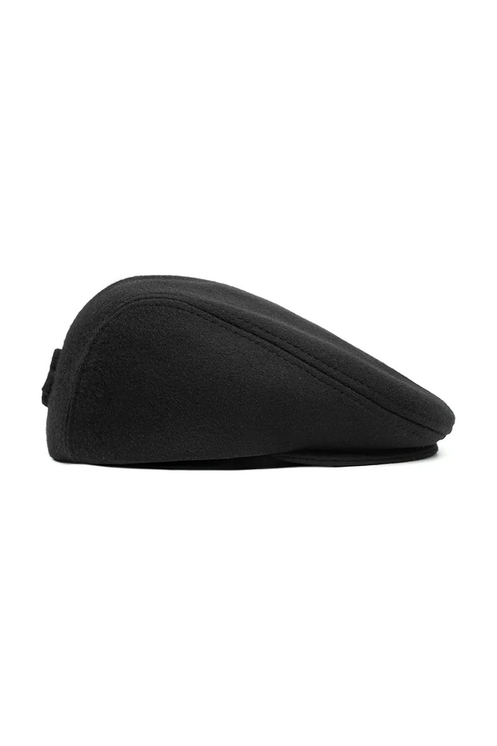 RUSLAN BAGINSKIY Kaszkiet damski wełniany Ivy Cap IVC033.W.PFRB czarny AW26