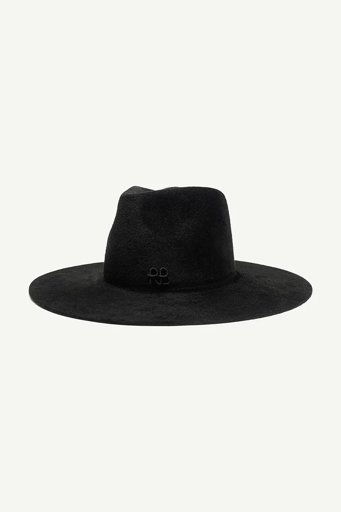 RUSLAN BAGINSKIY Kapelusz damski Fedora FDR033.10F.WRB czarny AW26