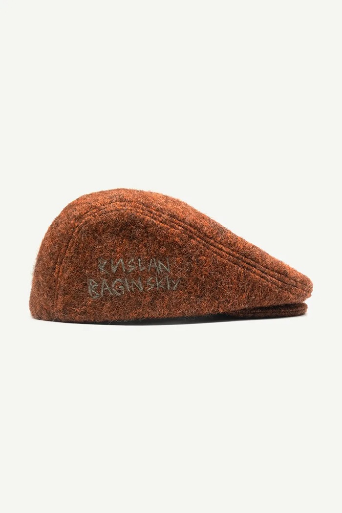 RUSLAN BAGINSKIY Kaszkiet damski z wełną Ivy Cap IVC08.WA.FL brązowy AW26