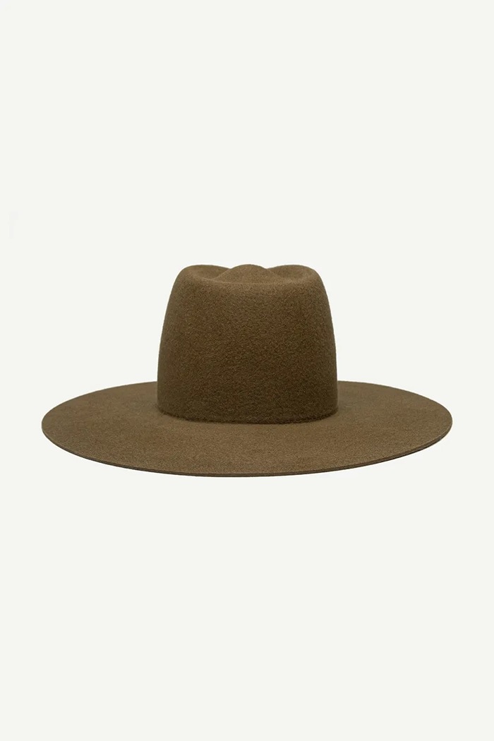Kapelusz z szerokim rondem damski Fedora Hat RUSLAN BAGINSKIY FDR037.F.10P.WRB beżowy