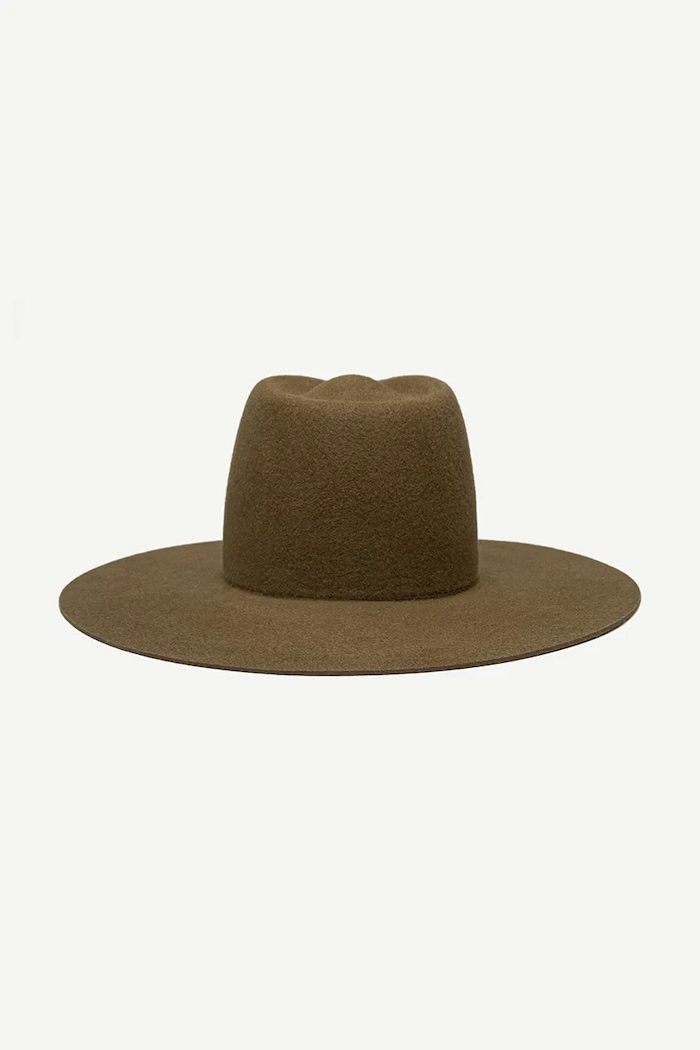 Kapelusz z szerokim rondem damski Fedora Hat RUSLAN BAGINSKIY FDR037.F.10P.WRB beżowy