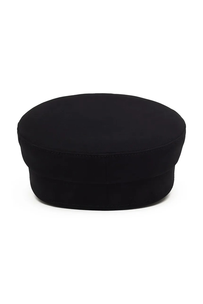Akcesoria RUSLAN BAGINSKIY Kaszkiet damski wełniany Crystal-embellished Wool Baker Boy Cap KPC033.W.DMD czarny