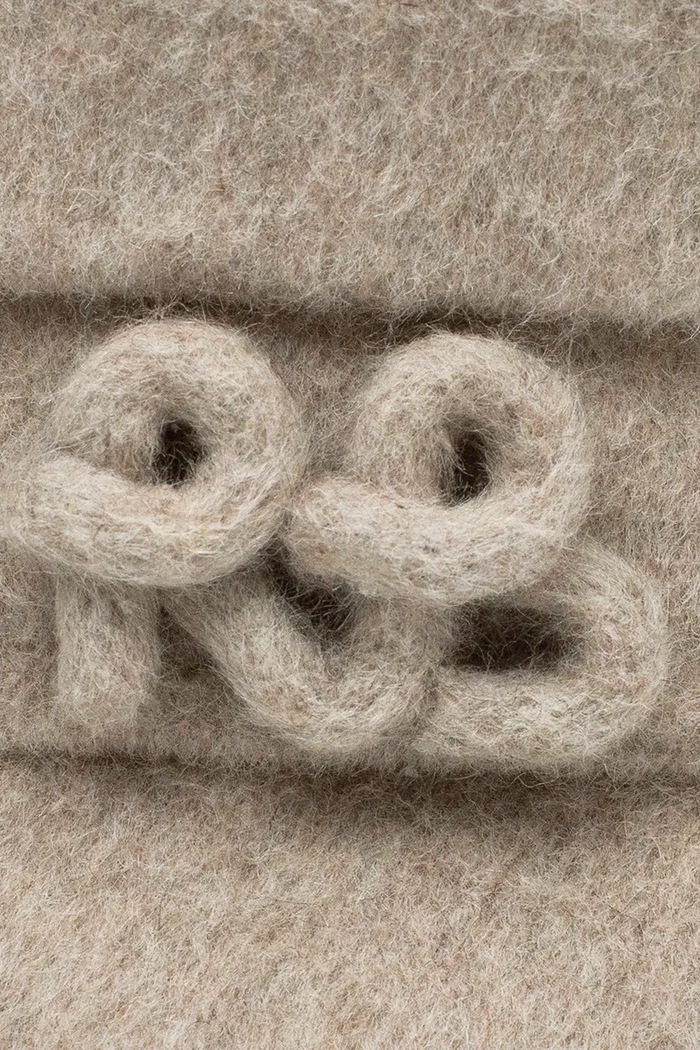 Kaszkiet damski z wełną Wool-blend Baker Boy Cap RUSLAN BAGINSKIY KPC032.WP.FRB beżowy