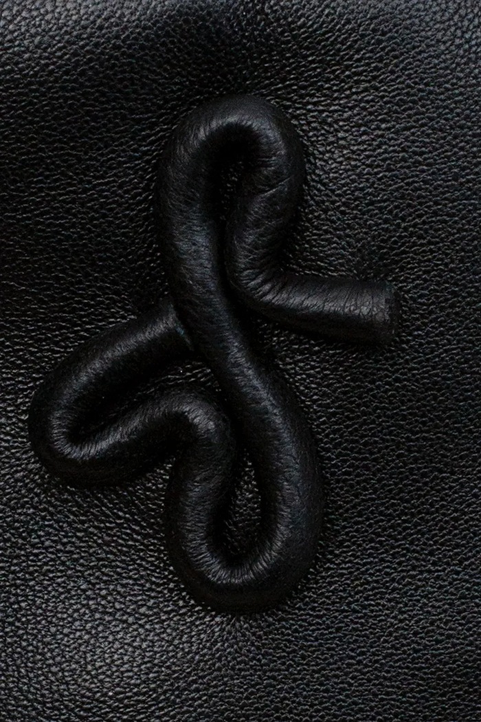 Czapka damska skórzana Leather Pillbox Hat RUSLAN BAGINSKIY MMM033.L.PLRB czarny