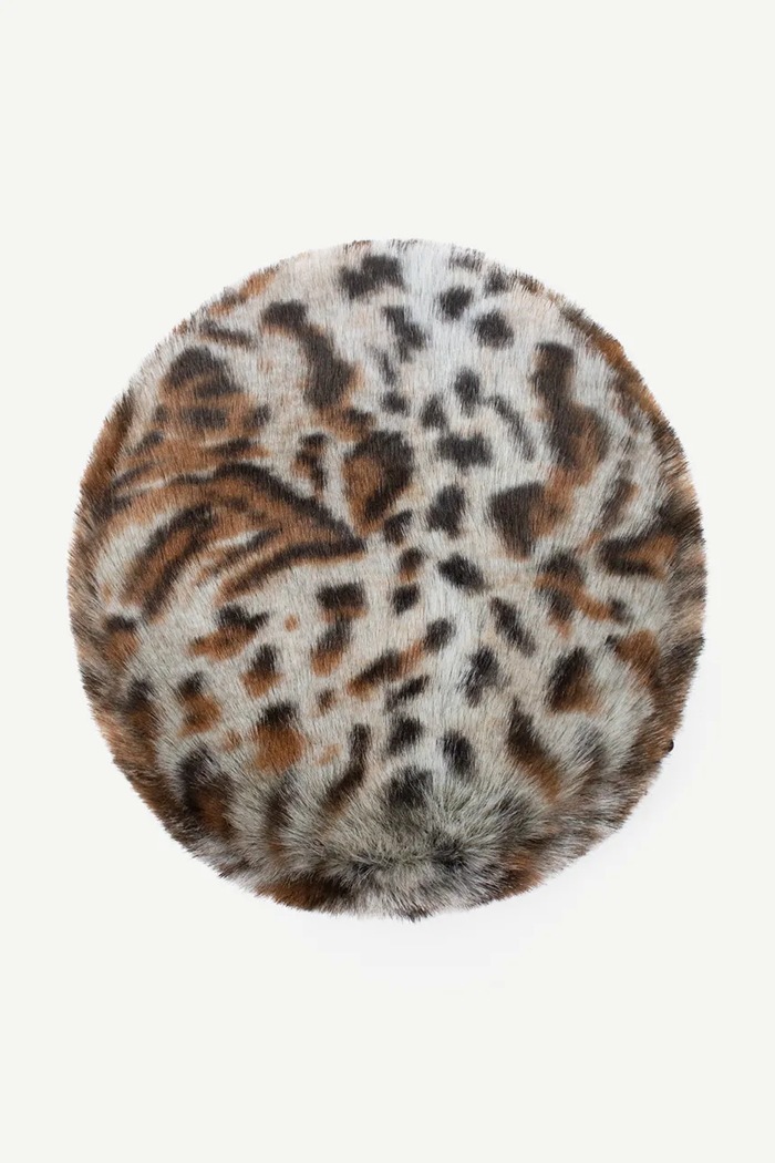 Akcesoria RUSLAN BAGINSKIY Czapka damska Faux-Fur Pillbox Hat MMM059.P.FF.FLTL brązowy