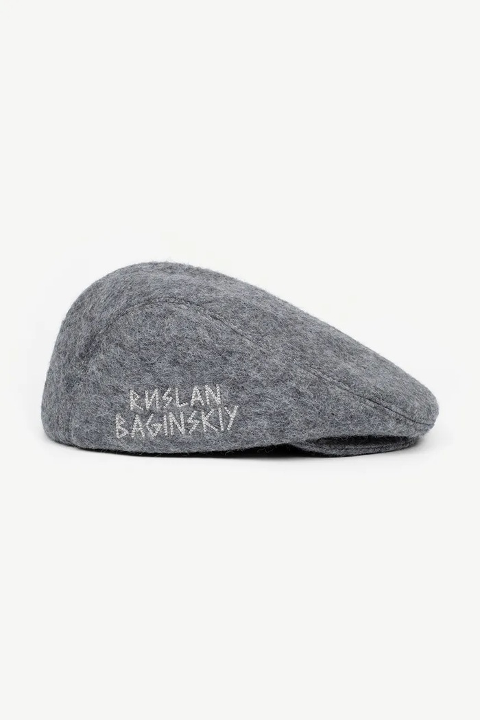 Akcesoria RUSLAN BAGINSKIY Kaszkiet damski z wełną Wool-blend Ivy Cap IVC031.WP.FL szary