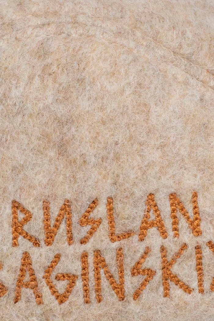 Akcesoria RUSLAN BAGINSKIY Kaszkiet damski z wełną Wool-blend Ivy Cap IVC032.WP.FL beżowy