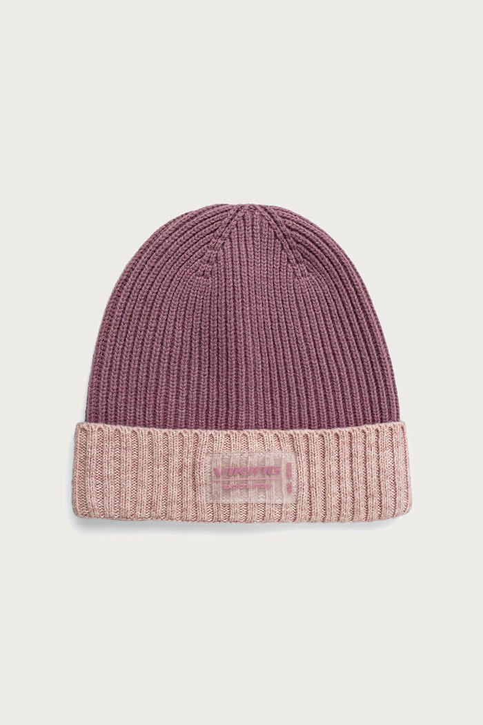 Viking Czapka beanie damska z dodatkiem wełny Brim Life Style różowy 210.28.2118