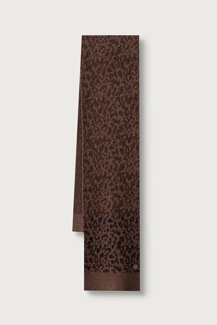 Akcesoria MICHAEL Michael Kors Czapka i szalik damska z dodatkiem wełny 29MKWC581180B brązowy