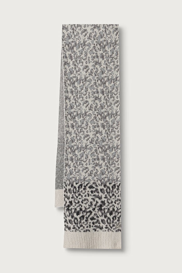 MICHAEL Michael Kors Czapka i szalik damska z dodatkiem wełny 29MKWC581180B szary AW26