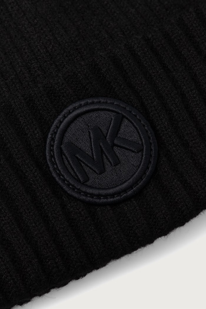 Akcesoria MICHAEL Michael Kors Czapka beanie damska z dodatkiem wełny 29MKMC587883 czarny