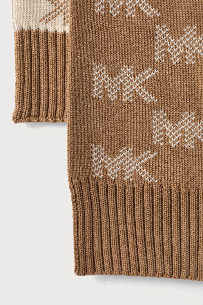 Czapka i szalik damska z dodatkiem wełny MICHAEL Michael Kors beżowy 29MKWC598293