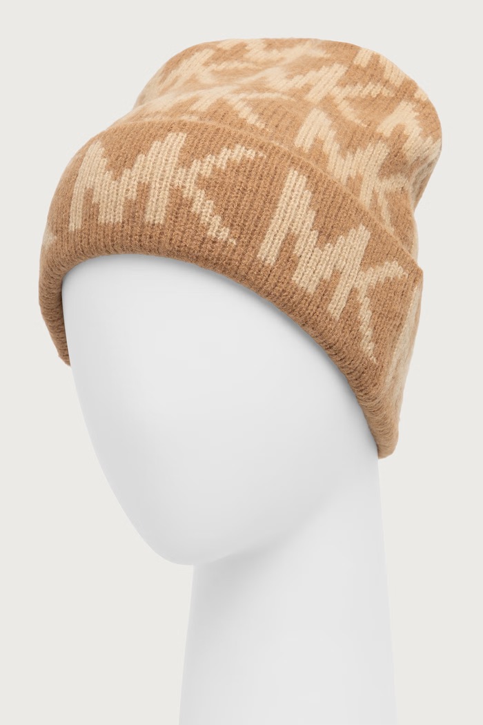 MICHAEL Michael Kors Czapka beanie damska 29MKWC588011 beżowy AW26