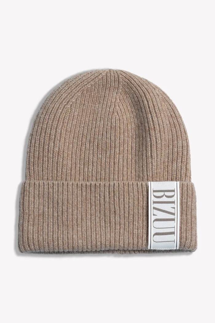 BIZUU Czapka beanie damska wełniana LORE LORE.BEZOWY beżowy AW26