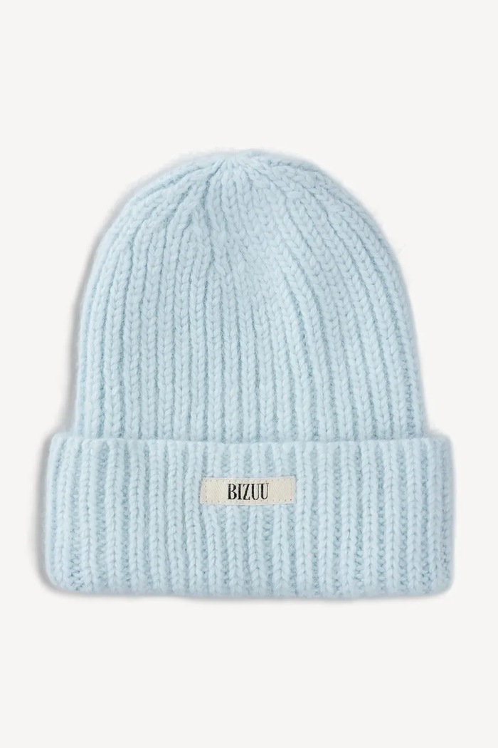 BIZUU Czapka beanie damska z wełną BALBI BALBI.TURKUSOWY niebieski AW26