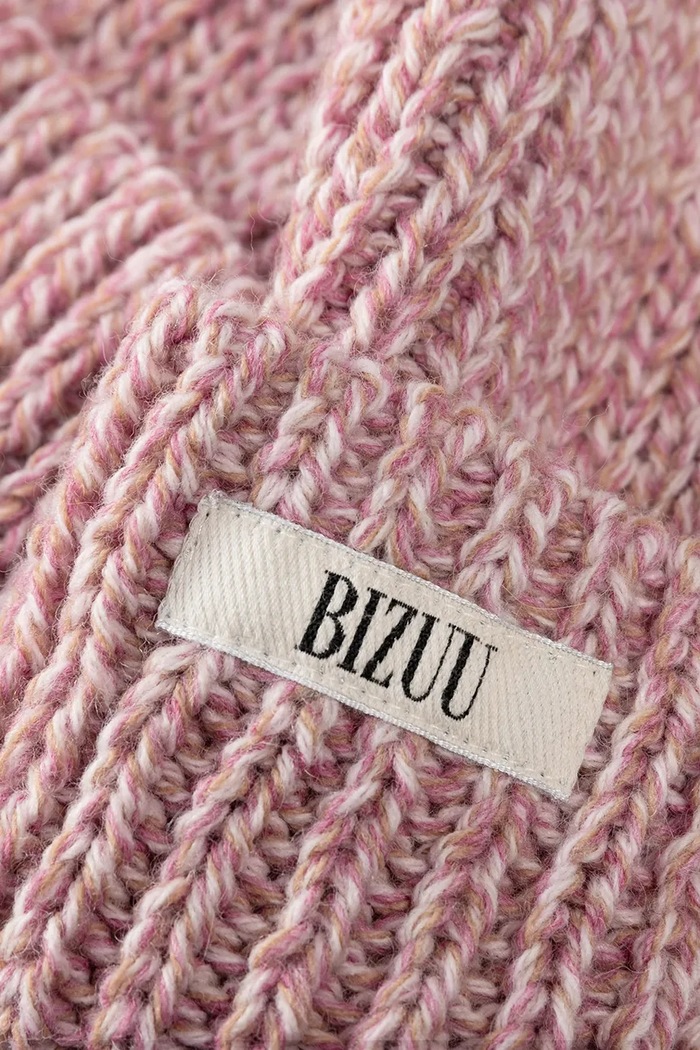 Czapka beanie damska z dodatkiem wełny BALBI BIZUU BALBI.ROZOWY różowy