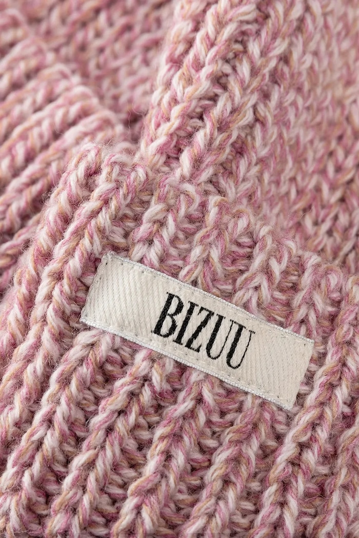 Czapka beanie damska z dodatkiem wełny BALBI BIZUU BALBI.ROZOWY różowy