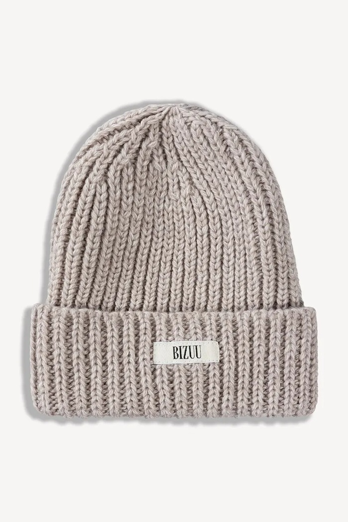 BIZUU Czapka beanie damska z wełną BALBI BALBI.BEZOWY beżowy AW26