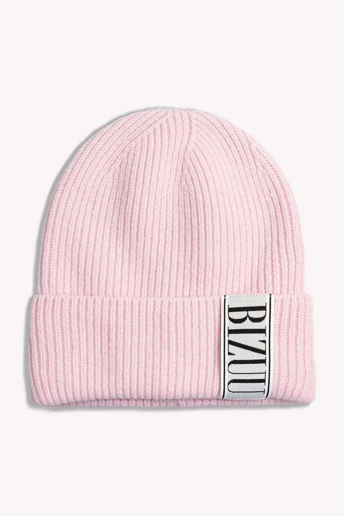 BIZUU Czapka beanie damska wełniana LORE LORE.ROZOWY różowy AW26