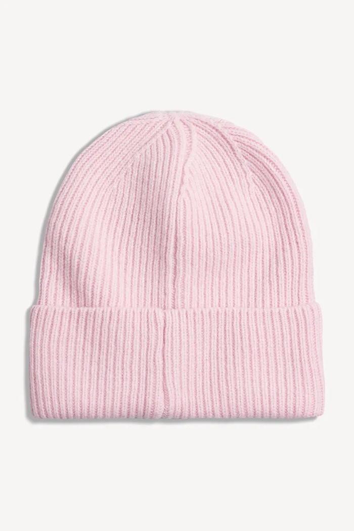 Akcesoria BIZUU Czapka beanie damska wełniana LORE LORE.ROZOWY różowy